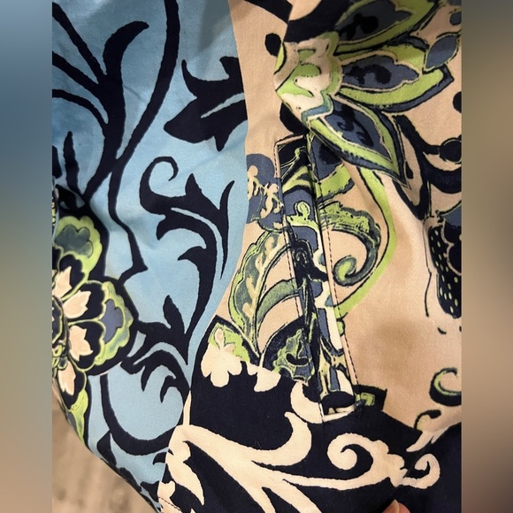 Chico's size 0 Cotton blend floral summer spring light jacket - Picture 7 of 13